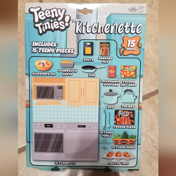 Teeny Tinies TEENY KITCHENETTE Mini Food 15pc Playset - Picture 2 of 2